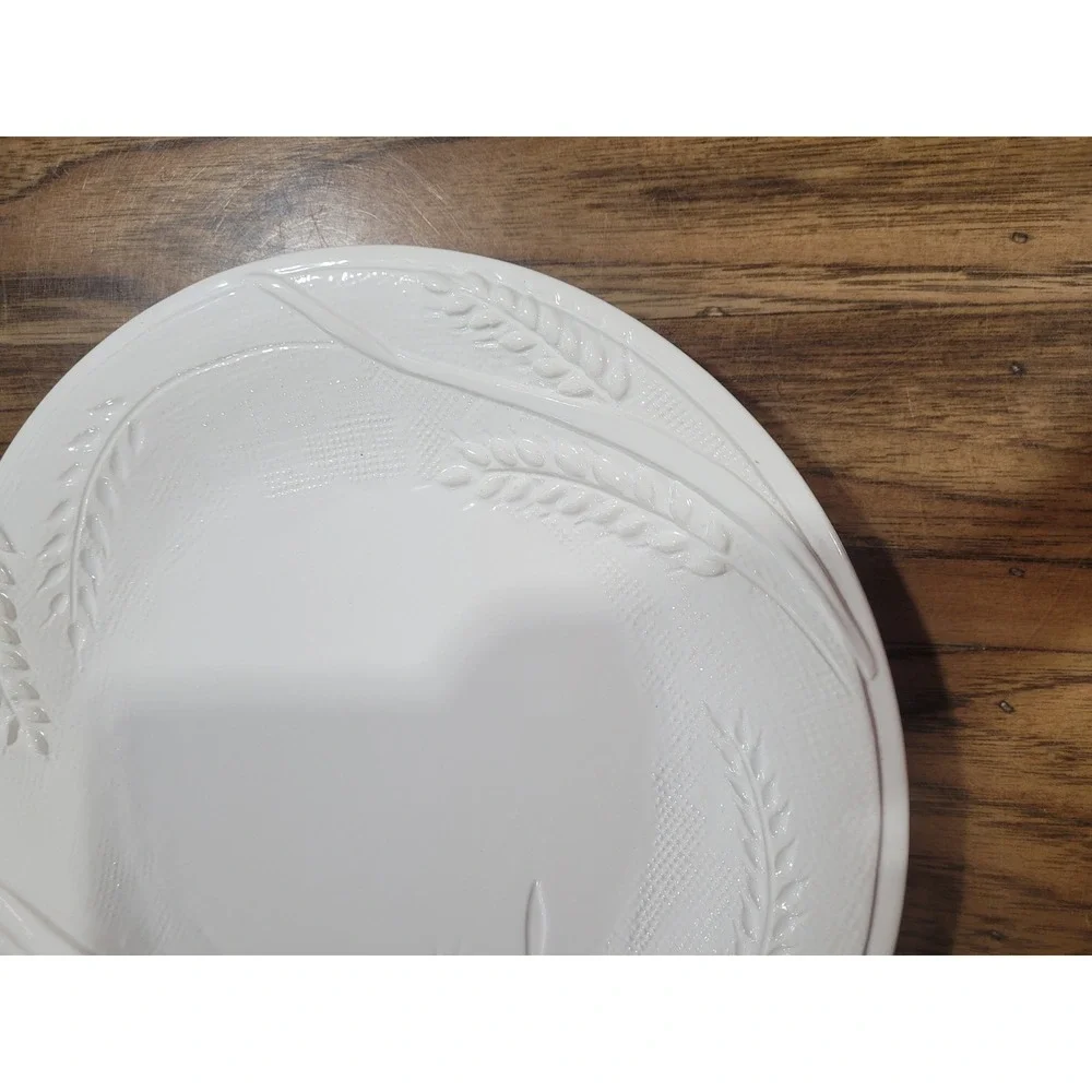(4) PIER 1 Harvest Wheat Dinner Plates- Approximately 11